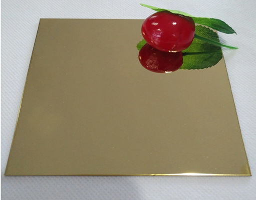 İyi bir fiyat. 316 8K Ayna Altın Paslanmaz Çelik Yaprak Dekoratif 1mm SS Yaprak Soğuk Dökme çevrimiçi